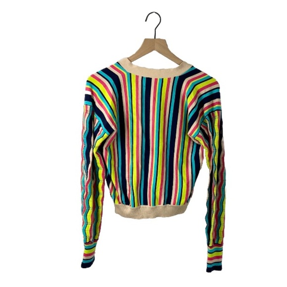 Eleven Six Colorful Striped Cardigan Sweater - Picture 3 of 5